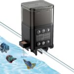 Pawfly Automatic Fish Feeder for Aquarium, Auto Vacation Timer for Fish Tank 320 ml Adjustable Food Dispenser for Powder Pellets and Granules, Battery Operated