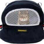 Guinea Pig Carrier Fleece Sugar Glider Bonding Pouch Soft Comfortable Going Out Small pet Travel Sleeping Bag with Adjustable Strap, Breathable Mesh Window and Removable Mat for Hedgehogs, Kittens