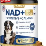 Nicotinamide Adenine Dinucleotide Precursor & Senior Dog Supplement,Dog Cognitive & Calming Chews,Dogs Vitamin Supplement,Supports Dogs Anti-Aging,Cognitive Health & Anxiety Relief,Promotes Relaxation