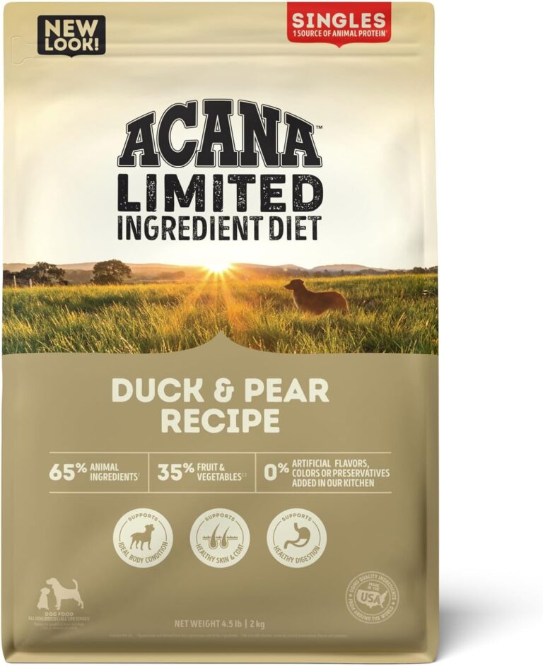 ACANA Singles Limited Ingredient Grain Free High Protein Dry Dog Food Duck & Pear Recipe 4.5lb Bag