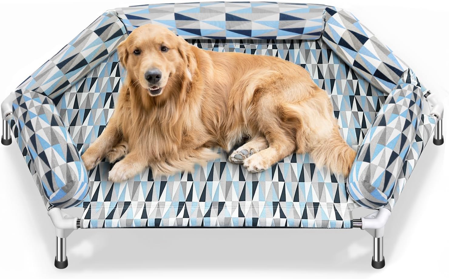 Orthopedic Dog Bed - Beds Bolster,Cooling Elevated Dog Beds with Metal Frame,Raised Dogs Bed,Easy to Assemble,Up to 130 lbs,X-Large (51" L x 32.3" W x 7.8" Th) Orthopedic Dog Bed - Beds Bolster,Cooling Elevated Dog Beds with Metal Frame,Raised Dogs Bed,Easy to Assemble,Up to 130 lbs,X-Large (51" L x 32.3" W x 7.8" Th)