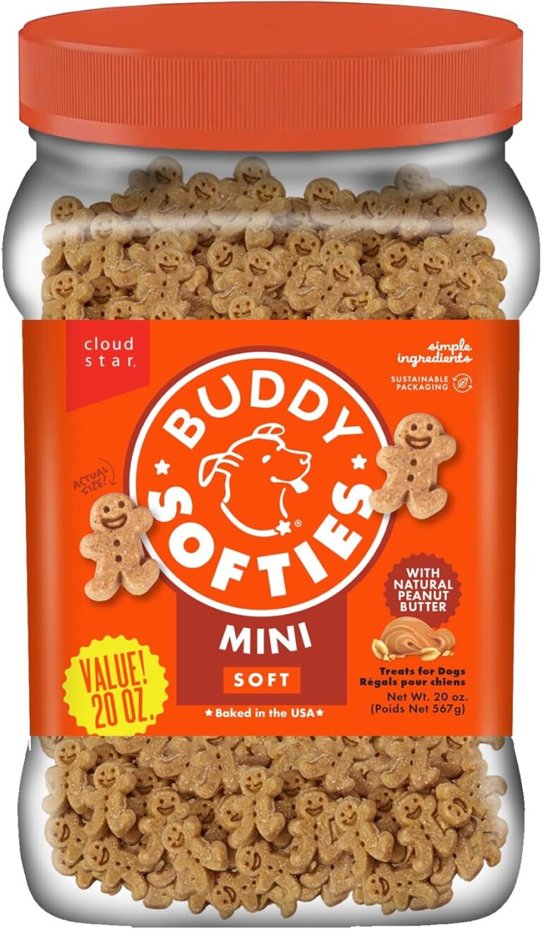 Buddy Softies Soft & Chewy Dog Treats, Peanut Butter, 20 oz. Jar