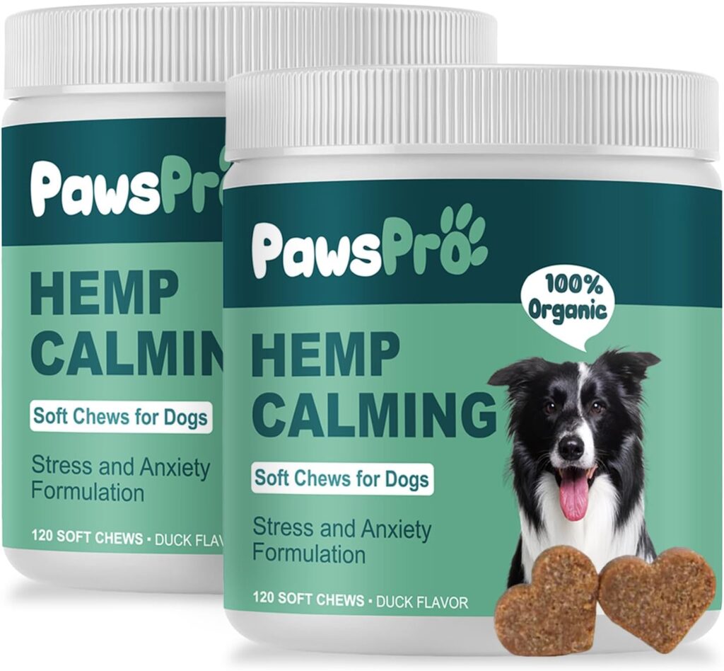 (2 Pack) Hmp Calming Chews for Dogs - Duck Flavor | 240 Count - Dog Calming Treats - Large, Small & Puppy - Storm Anxiety, Sleep, Relaxing, Separation Aid, Stress Relief
