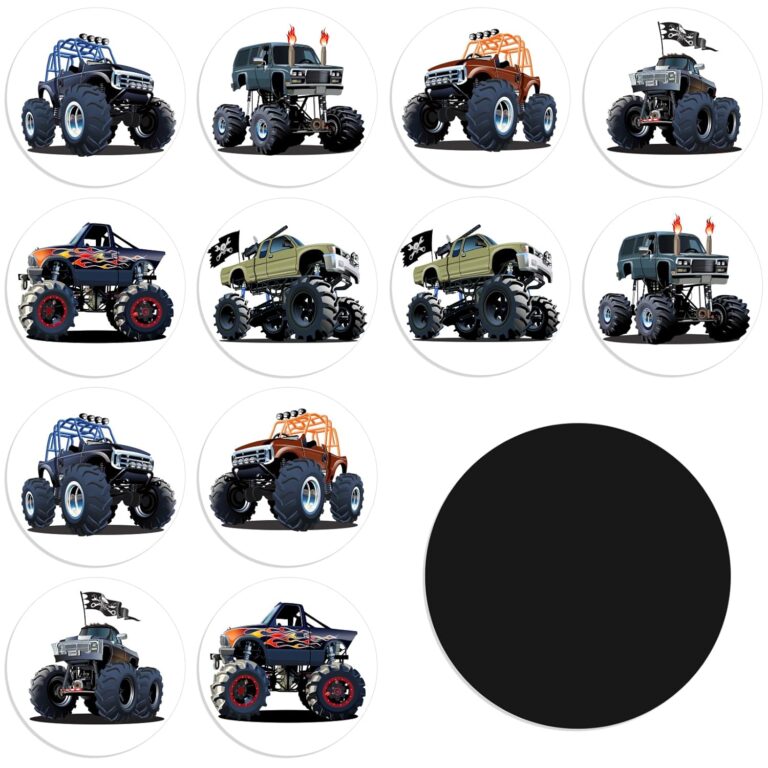 Geyee 24 Pcs Potty Training Stickers Potty You Pee on Toilet Reveal Stickers Chart Reusable Pee Decals Color Changing Seat Toilet Targets for Boys Girls Kids Training Use(Truck)