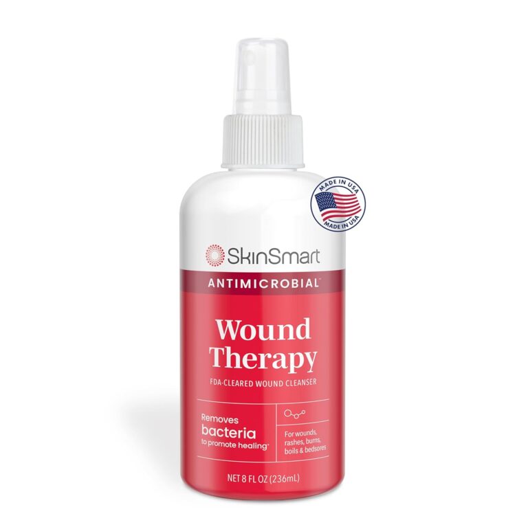 SkinSmart Antimicrobial Wound Therapy, Hypochlorous Acid Safely Removes Bacteria so Wounds Can Heal, 8 Ounce Clear Spray