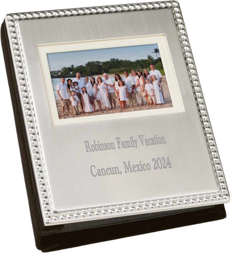 All Occasion Engraved Silver Beaded Mini Photo Album (Free Customization) - Things Remembered