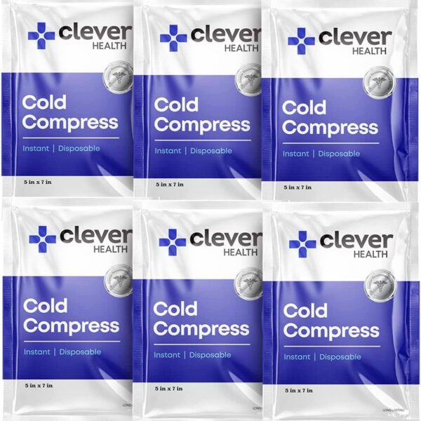Instant Cold Pack | Disposable Ice Packs - Cold Therapy - for Injuries, Swelling, Inflammation, Muscle Strains, Sprains, Perfect for First aid Kit, Outdoor Activities, Athletes. 5x7 Inches, 6 Pack.