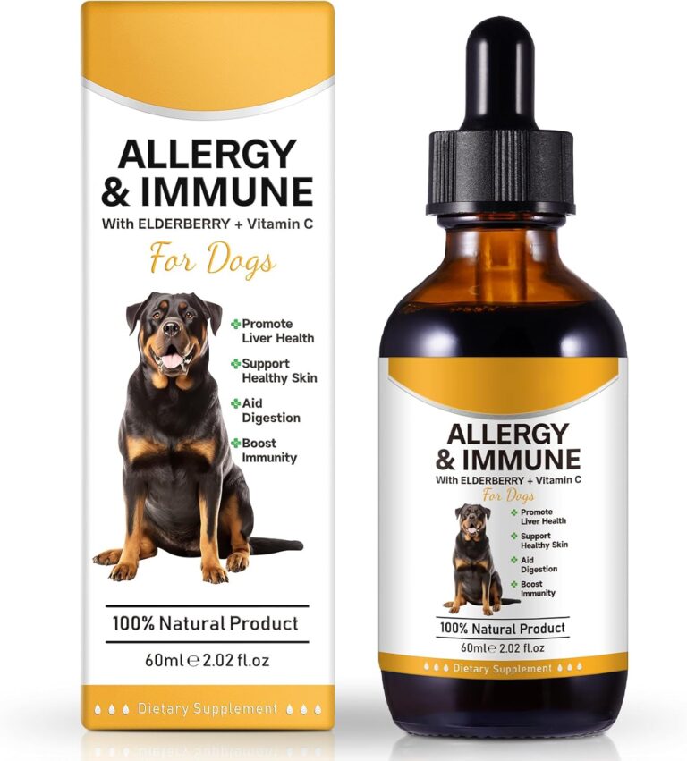 Allergy Relief Drops for Dogs,Allergy and Immune,Immune Support Supplement,Dog Supplement,Natural Pet Supplement for Dog Allergy Relief with Turmeric & Milk Thistle