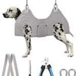 Kkiimatt Dog Grooming Hammock,XX-Large Hammock for Nail Trim, Hanging Harness for Nail Trimming,Dog Sling Restraint Holder for Pet Grooming Suspension Hanger with Thick Fabric Neck Support