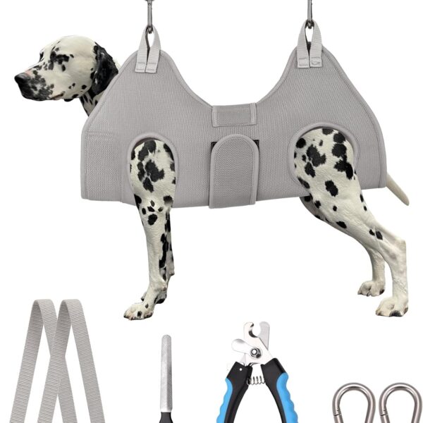 Kkiimatt Dog Grooming Hammock,XX-Large Hammock for Nail Trim, Hanging Harness for Nail Trimming,Dog Sling Restraint Holder for Pet Grooming Suspension Hanger with Thick Fabric Neck Support