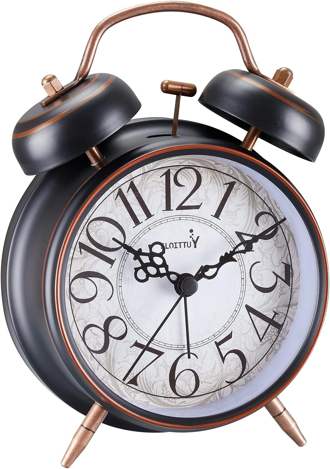 Loud Alarm for Deep Sleepers 4'' Retro Twin Bell Alarm Clock with Backlight for Bedroom and Home Decoration(Retro Black) Loud Alarm for Deep Sleepers 4'' Retro Twin Bell Alarm Clock with Backlight for Bedroom and Home Decoration(Retro Black)