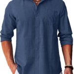 COOFANDY Men's Long Sleeve Button Down Shirt Casual Untucked Regular-Fit Oxford Dress Shirts