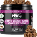 Pet Chef Calming Chews for Dogs -140 Soft Hemp Dog Treats for Anxiety & Barking Relief -Natural Relaxing Peanut Butter Flavored Dog Chews Breeds