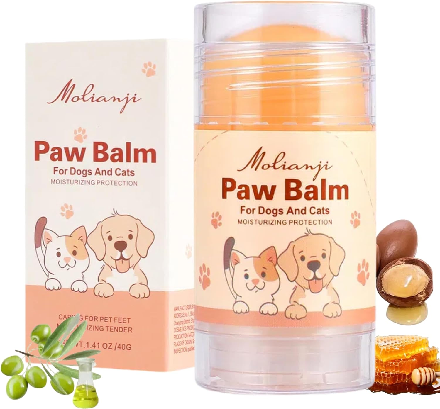 Steigullage Dog Paw&Nose Balm Lick Safe1.4oz(40g),All-Natural Ingredients Pets Paw Wax,Healing Moisturizer with Coconut Oil&Honey,for Dry Cracked Dog & Cat Paws,Nose & Elbows, Horse Hoof, Joint Care Steigullage Dog Paw&Nose Balm Lick Safe1.4oz(40g),All-Natural Ingredients Pets Paw Wax,Healing Moisturizer with Coconut Oil&Honey,for Dry Cracked Dog & Cat Paws,Nose & Elbows, Horse Hoof, Joint Care