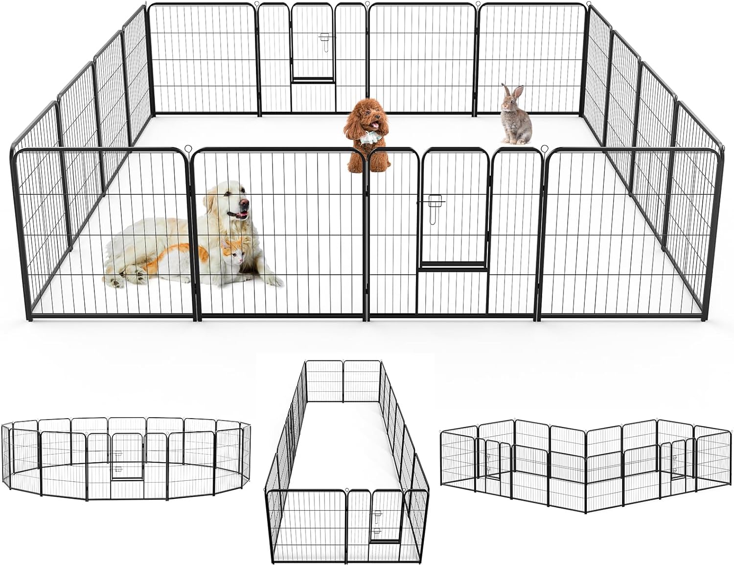 SMUG Heavy-Duty Iron Dog Playpen 8 Panels 40 Durable, Rust-Resistant Pet Fence for Indoor & Outdoor Use, Secure & Spacious Pet Play Area for Dogs, Puppies & Small Animals SMUG Heavy-Duty Iron Dog Playpen 8 Panels 40 Durable, Rust-Resistant Pet Fence for Indoor & Outdoor Use, Secure & Spacious Pet Play Area for Dogs, Puppies & Small Animals