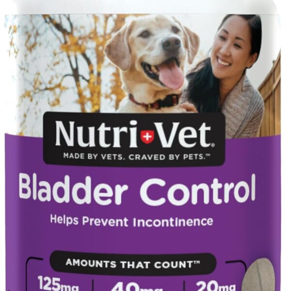 Nutri-Vet Bladder Control Supplement, Cranberry Supplement, Dog Products, Immune Support, Helps Dog Urinary Incontinence, Bladder Control Pills, Urinary Tract Health, Puppy Support, 90 Tablets