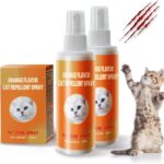 Cat Deterrent Spray, Natural Cat Spray Deterrent for Urine Marking & Scratching, Safe Indoor & Outdoor Effective Cat Scratch Deterrent Training Aid for Furniture - 2 Pcs