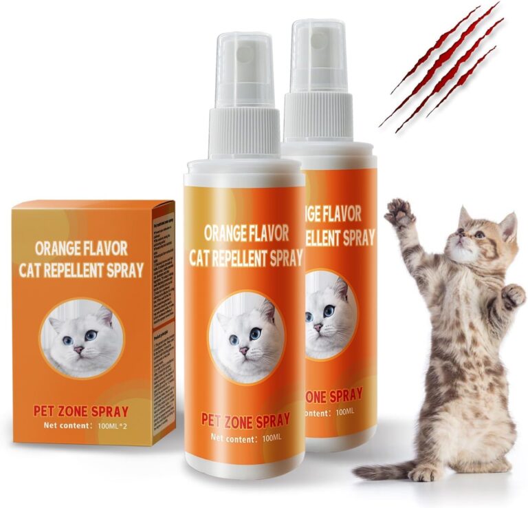Cat Deterrent Spray, Natural Cat Spray Deterrent for Urine Marking & Scratching, Safe Indoor & Outdoor Effective Cat Scratch Deterrent Training Aid for Furniture - 2 Pcs