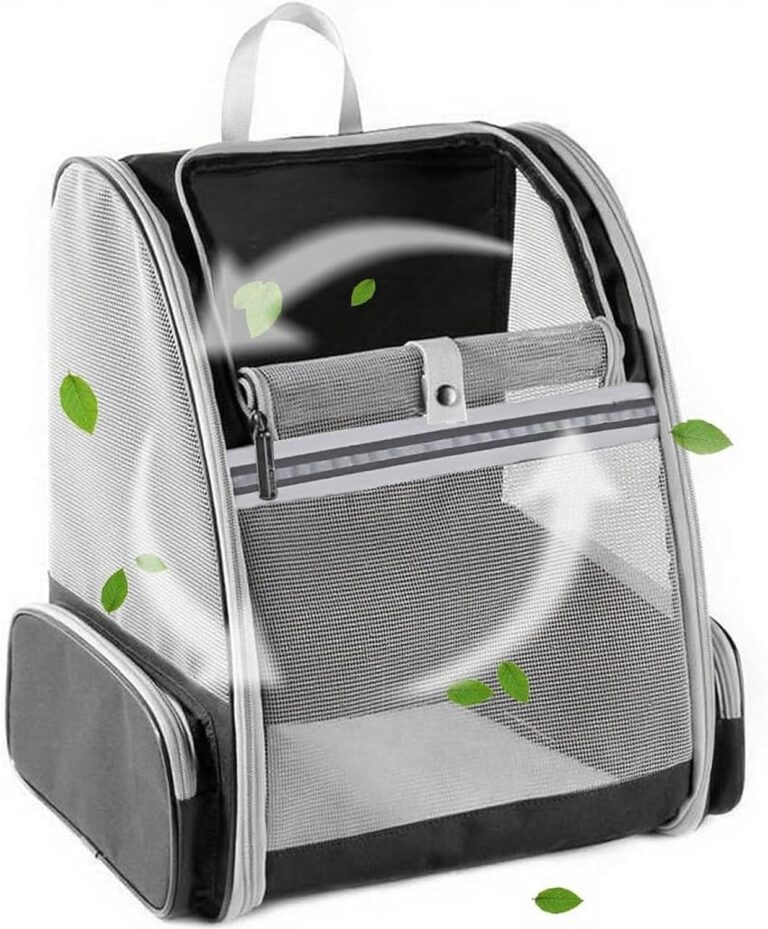 BEIKOTT Cat Carrier Backpack, Dog Backpack, Ventilate Pet Cats Puppy Dogs Birds Bunny Backpack for Travel Indoor Outdoor Use(Black)