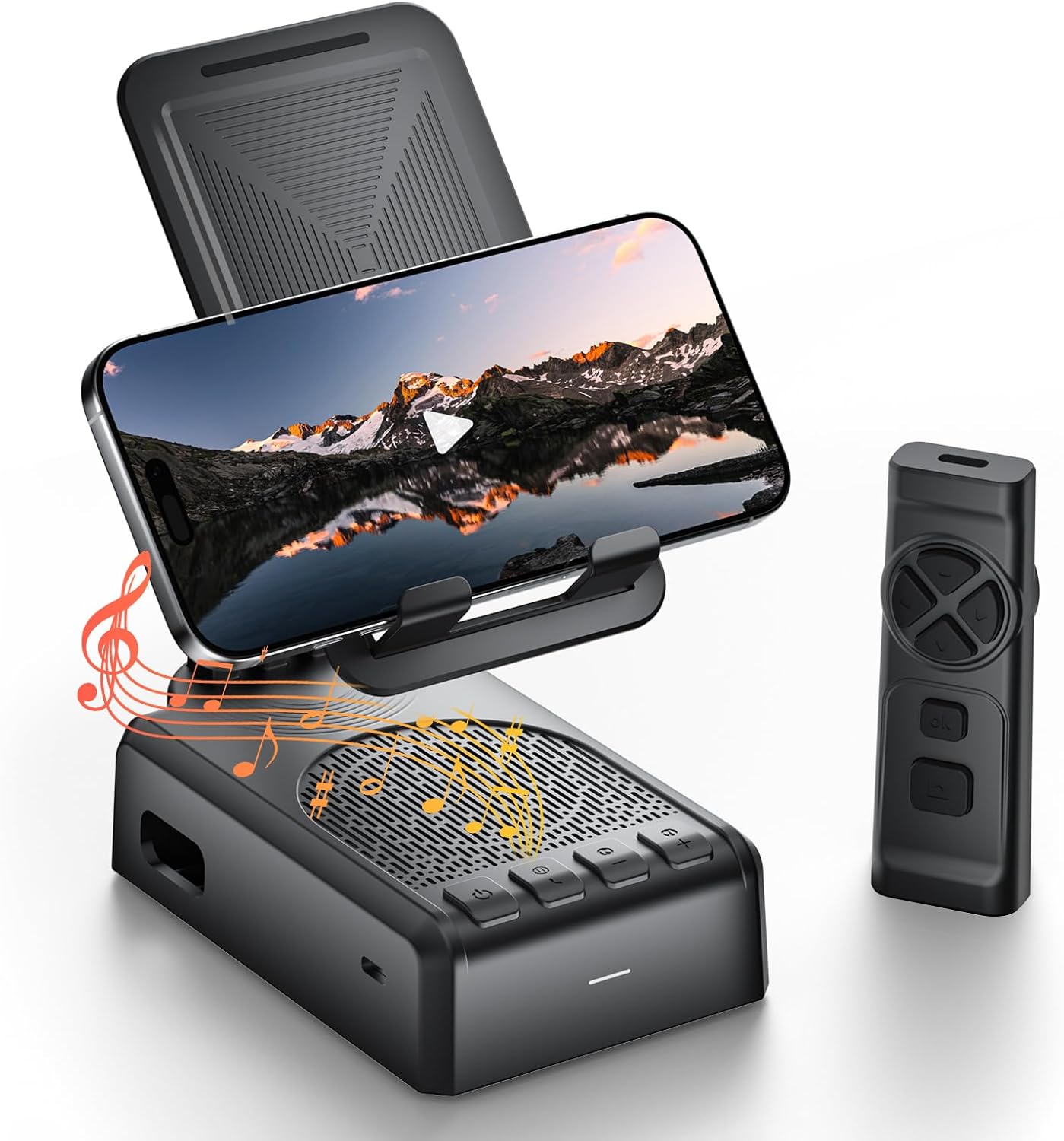 Birthday/ChristmasGifts for Men Women,Cell Phone Stand with Bluetooth Speaker and Remote Control(Video Control/Camera Control), Portable Bluetooth Speaker for Home and Outdoors, All Day Playtime Birthday/ChristmasGifts for Men Women,Cell Phone Stand with Bluetooth Speaker and Remote Control(Video Control/Camera Control), Portable Bluetooth Speaker for Home and Outdoors, All Day Playtime