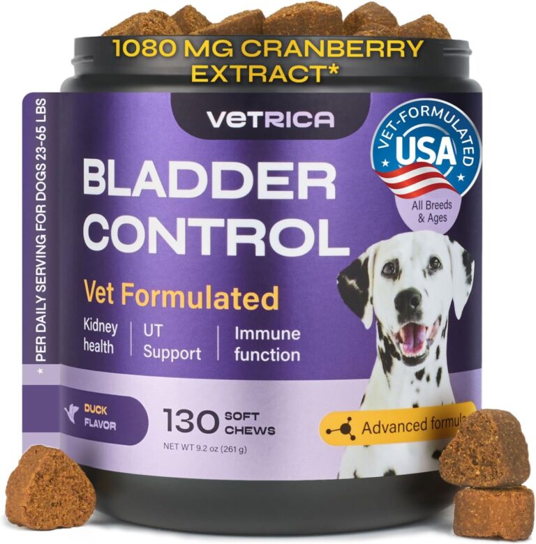 Dog UTI Treatment - 1080 mg Cranberry Extract - 130 Treats Cranberry Supplement for Dogs - Chews for Bladder Control, Urinary Tract, Kidney Health - With D-Mannose, Nettle - Formulated for Senior Dogs