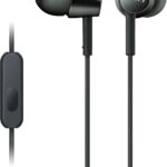 Sony MDREX155AP in-Ear Earbud Headphones/Headset with mic for Phone Call, Black (MDR-EX155AP/B)