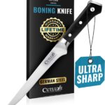 Cutluxe Boning Knife  6" Razor Sharp Fillet  High Carbon German Steel  Full Tang Ergonomic Handle Design, Grilling Gifts for Men  Artisan Series