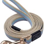 Soft Cotton Web Dog Leash Basic Training Walking Lead, 15FT Long, 0.6 Inch Wide Blue