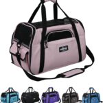 EliteField Soft Sided Pet Carrier (3 Year Warranty, Airline Approved), Multiple Sizes and Colors Available (Large: 19" L x 10" W x 13" H, Pink)