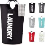Caroeas 90L Laundry Basket (13 Colors), Waterproof Laundry Hamper, Laundry Bag with Padded Handles, Clothes Hamper Stands Up Well, Collapsible Laundry Basket Easy Storage
