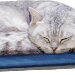 Pecute Pet Heating Pad, Dog Heated Pad with Chew Resistant Cord, Waterproof Layer, Warming Cat Heated Pads, Indoor Pet Heating Pads for Dogs Cats, Auto Temp Control with Washable Cover, 15.7" x 12.6"