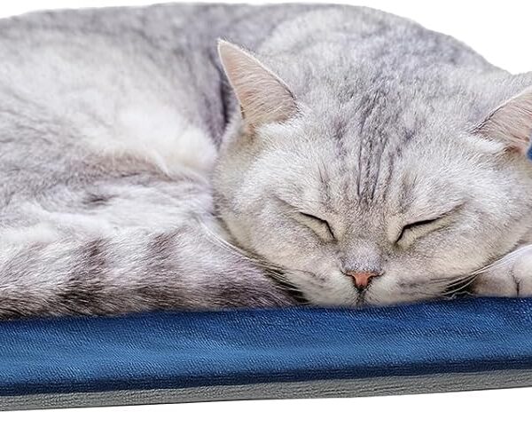Pecute Pet Heating Pad, Dog Heated Pad with Chew Resistant Cord, Waterproof Layer, Warming Cat Heated Pads, Indoor Pet Heating Pads for Dogs Cats, Auto Temp Control with Washable Cover, 15.7" x 12.6"