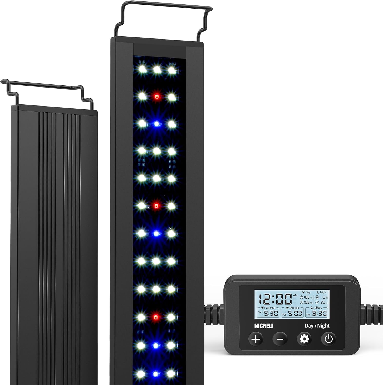 NICREW C10 Plants LED Aquarium Light, 12-18 in, 9 Watts, Full Spectrum Fish Tank Light with Timer, Day and Night Cycle, Brightness Adjustable NICREW C10 Plants LED Aquarium Light, 12-18 in, 9 Watts, Full Spectrum Fish Tank Light with Timer, Day and Night Cycle, Brightness Adjustable