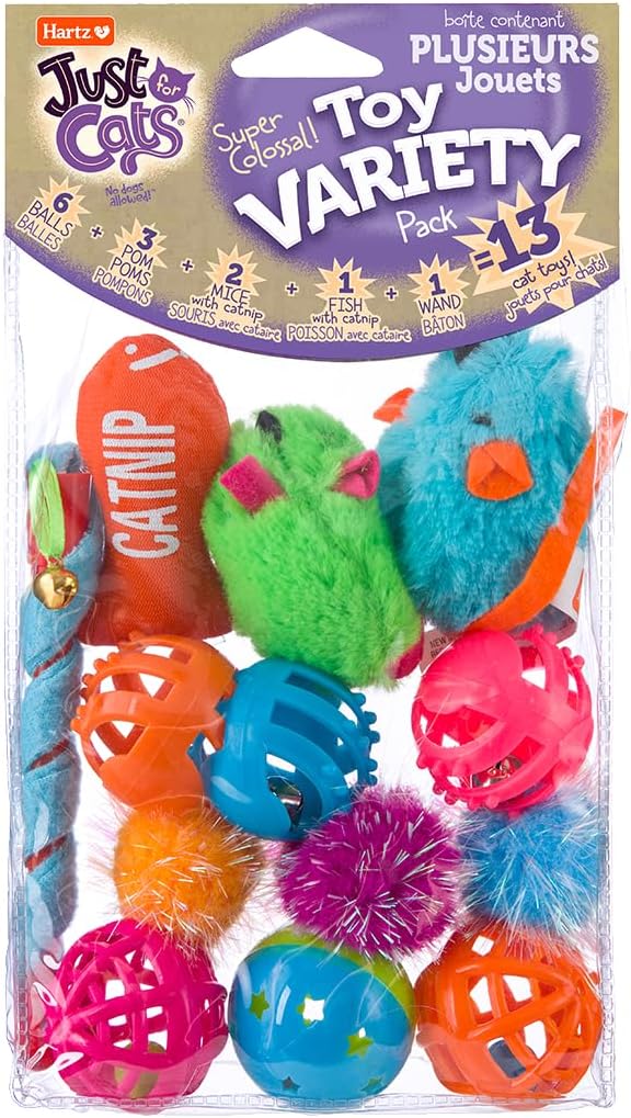 HARTZ Just For Cats Toy Variety Pack - 13 Piece, All Breed Sizes HARTZ Just For Cats Toy Variety Pack - 13 Piece, All Breed Sizes