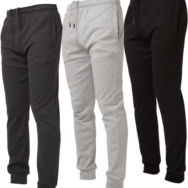 Ultra Performance 3 Pack Mens Lightweight Joggers for Men Casual Lounge Jogger Sweatpants with Pockets (SM - 4X)