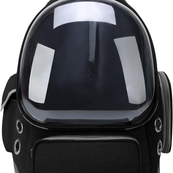 GixDix Cat Backpack Carrier for Cats and Small Dogs, Breathable Cat Bubble Backpack, Airline Approved Pet Travel Carrier for Hiking Camping Outdoor(Black)