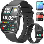 TRAUSI Smart Watch for Men, 120 Sports Modes Smartwatch with 1.83" HD Touchsreen, IP67 Waterproof, Sleep Monitor, Bluetooth Call & Music Control Fitness Watch for Android/iPhone (Black)