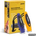 UNIWA Electronic Whistles, 2 Pack Handheld 3 Tone High Volume Electric Whistle with Lanyard for Teacher Coach Referee, Loudest Emergency Whistle Volleyball Soccer Sports Whistle