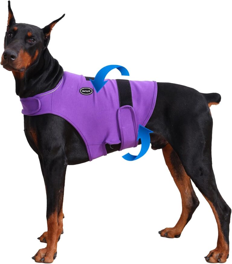 Harbyel Dog Anxiety Vest - Skin-Friendly Calming Shirt for Thunder, Fireworks, Vet Visits & Separation Anxiety  No Medicine or Training Needed  Suitable for Small, Medium, and Large Dogs