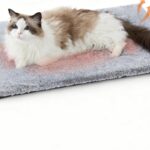 Bedsure Self Warming Cat Bed, Extra Warm Self Heating Mat for Cats & Dogs Non Electric, Anti-Slip Medium Thermal Pet Pad Indoor with Removable Washable Cover, 29" x 19",Grey