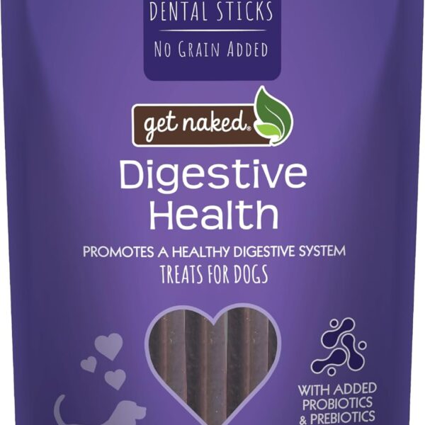 Get Naked Grain Free 1 Pouch 6.2 Oz Digestive Health Dental Chew Sticks, Small