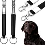 CdbC Dog Whistle - 2Pack Dog Whistle to Stop Barking Neighbor's Dog, Adjustable Ultrasonic Silent Dog Whistle,Helpful for Training Recall (Black with Lanyard)