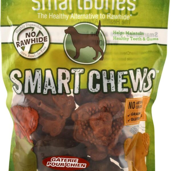 SmartBones Smart Chews, Rawhide Free Dog Chews Made with Real Chicken and Vegetables, 7 Count Large