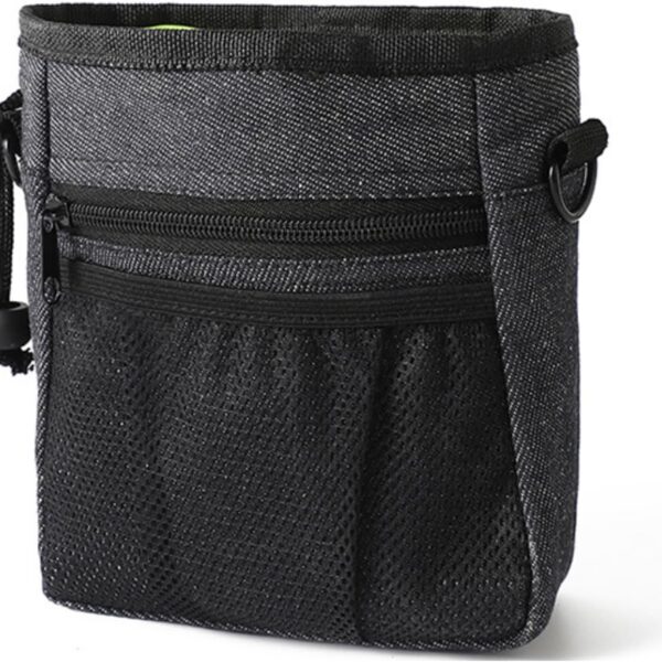 Premium Dog Treat Bags Training Pouch Versatile Dog Walking Bag & Dog Training Kit with Multiple Carrying Options, Stylish Black and Jeans Design for Easy Pet Training