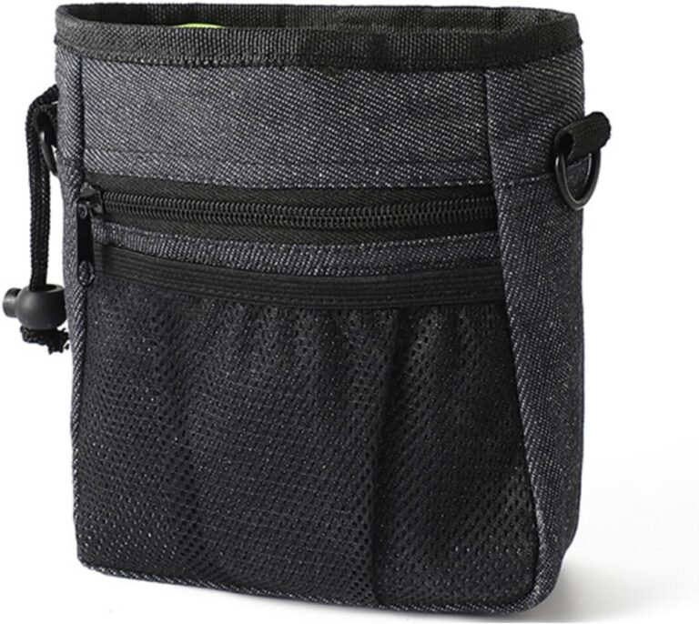 Premium Dog Treat Bags Training Pouch  Versatile Dog Walking Bag & Dog Training Kit with Multiple Carrying Options, Stylish Black and Jeans Design for Easy Pet Training