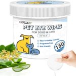 Opdent 150Pcs Eyes Wipes for Dogs - Tear Stain Remover for Dogs - Dog Eye Cleaner, Eye Debris, Discharge, Mucus Secretions - Eye Wipes for Dogs & cat Eye Wipes - 3.2 inches