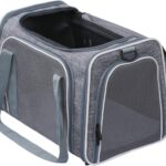 Cat Carrier - Soft-Sided Dog Pet Carrier, Portable Foldable Pet Bag up to 28 Lbs, Airline Approved Travel Puppy Carrier (Large, Light Grey)