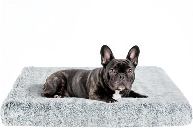 Fluffy Orthopedic Dog Beds for Puppy/Cats with Washable Removable Cover Dog Crate Bed Egg Crate Foam Support Plush Pet Pad Mat with Anti-Slip Bottom(Grey,24 * 16)