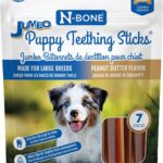 N-Bone Jumbo Puppy Teething Sticks Peanut Butter Flavor Dog Treats, 7 Count 7.28-oz Bag