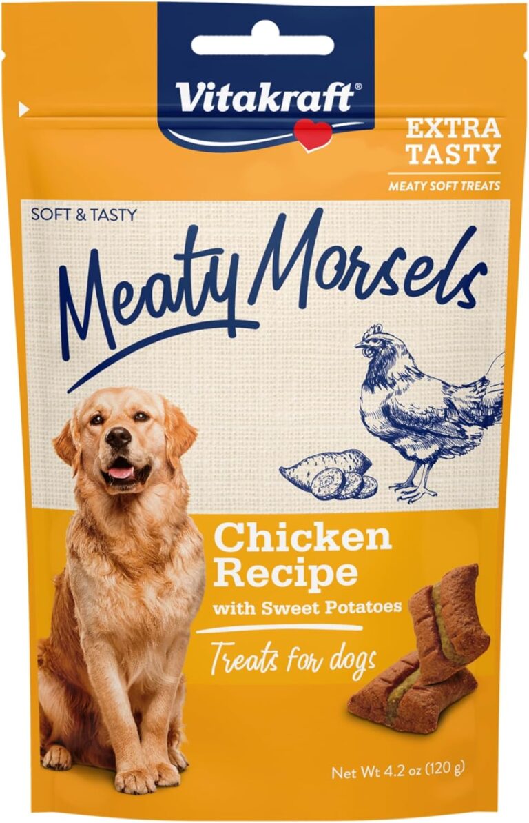 Vitakraft Meaty Morsels Treats for Dogs - Chicken with Sweet Potatoes - Super Soft Dog Treats for Training - Two Layers of Gently Oven-Baked Meaty Goodness